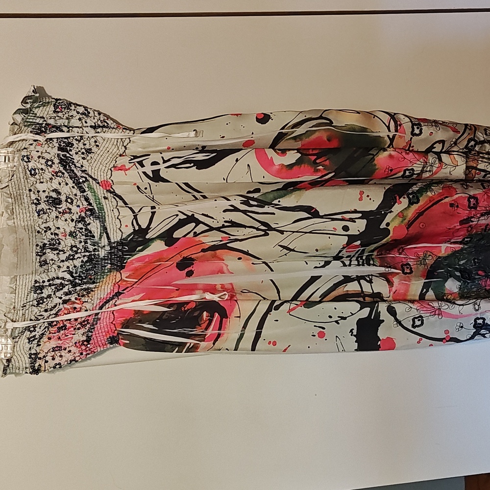 Abstract Floral Print Dress
